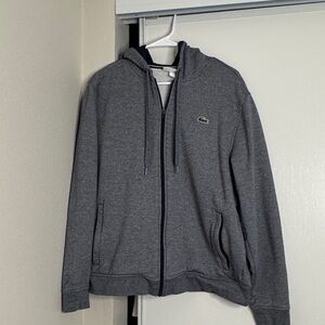 Lacoste Men's Dark Gray Zip-Up Sweater